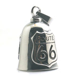 Guardian Bell - 'Route 66' Embossed Biker Bell Stainless Steel