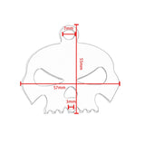 Size Chart - Skull Head Guardian Bell Mounting Bracket for Motorcycle