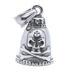 Guardian Bell - 'Jolly Roger Pirate Skull & Crossed Bones' Biker Bell