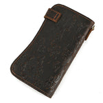 Biker Wallet - 100% Genuine Leather Brown Dragon Design