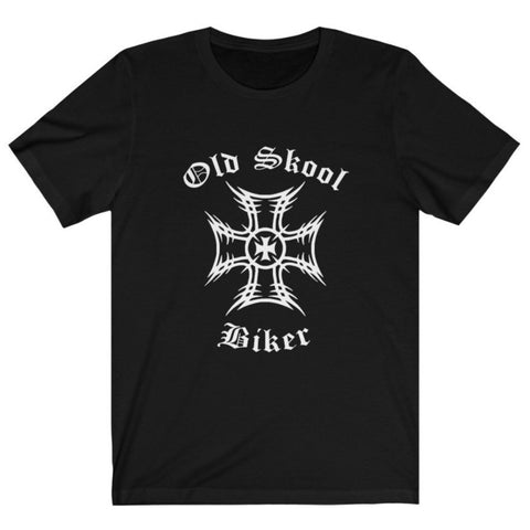 Men's 'Old Skool Biker' Iron Cross Tee