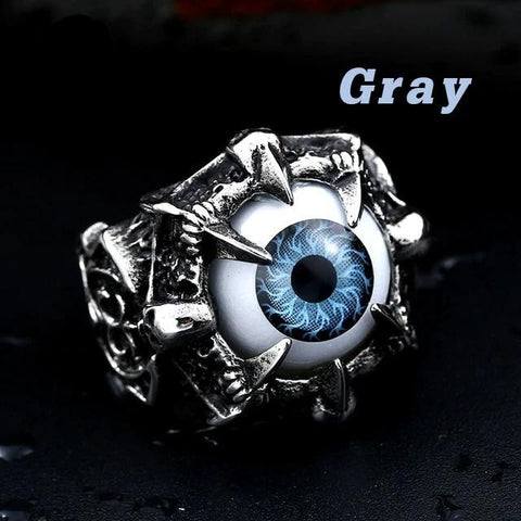 316L Stainless 'Warrior Claw Eyeball' Ring