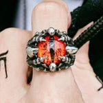 316L Stainless 'Warrior Claw Eyeball' Ring