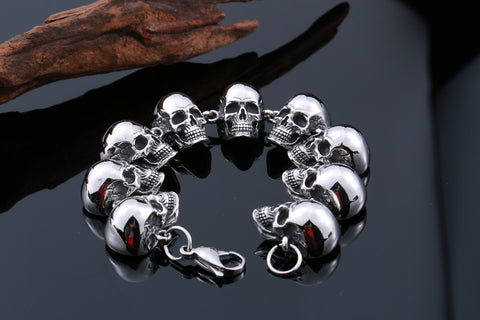 Men's 316L Stainless Steel Skull Bracelet