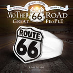 316L Stainless 'ROUTE 66' Biker Ring