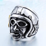 316L Stainless Unique 'Motorcycle Man' Biker Ring