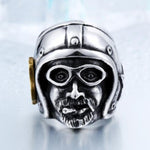 316L Stainless Unique 'Motorcycle Man' Biker Ring