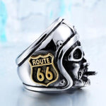 316L Stainless Unique 'Motorcycle Man' Biker Ring