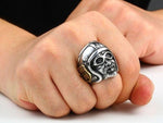 316L Stainless Unique 'Motorcycle Man' Biker Ring