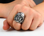 316L Stainless Unique 'Motorcycle Man' Biker Ring