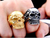 316L Stainless Skull Biker Ring