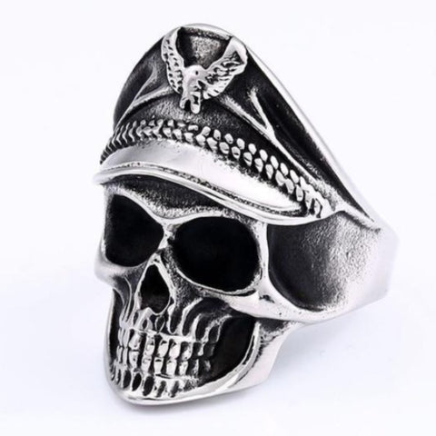 316L Stainless 'Captain Eagle Skull' Ring