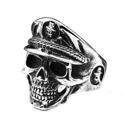 316L Stainless 'Military Eagle Skull' Ring