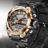 Men's Digital 'Creative Sports' Waterproof Watch