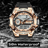 Men's Digital 'Creative Sports' Waterproof Watch