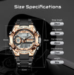 Men's Digital 'Creative Sports' Waterproof Watch