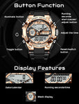 Men's Digital 'Creative Sports' Waterproof Watch