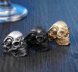 316L Stainless Skull Biker Ring