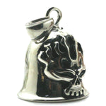 Guardian Bell - 'Flaming Skull' Biker Bell stainless steel