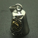 Guardian Bell - Gold 'Live-To-Ride' Biker Bell stainless steel