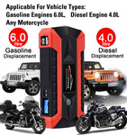 CE Certified, 89,800mAh 4USB Motorcycle Multifunction Emergency Jump Starter + SOS